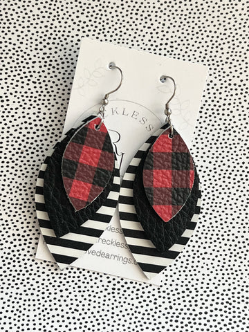 Buffalo Plaid Petal Trio