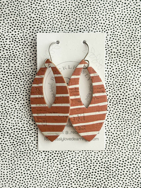 Terra Cotta Striped Earrings