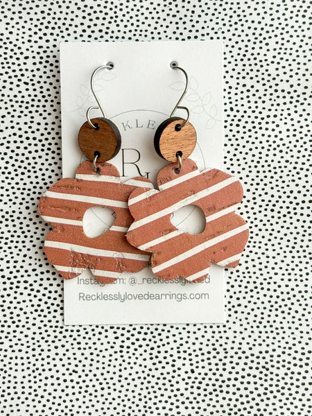 Terra Cotta Striped Earrings