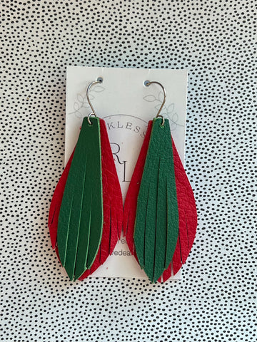 Red and Green Earring