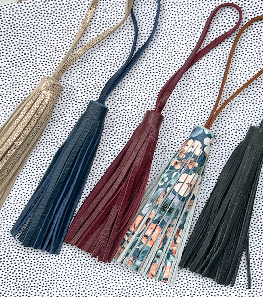 Loop through Leather Tassel