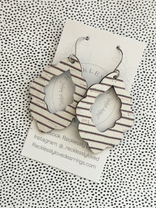 Striped Cork Earring