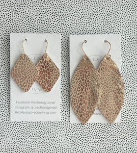 Rose Gold Leopard Earrings