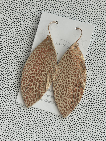 Rose Gold Leopard Earrings