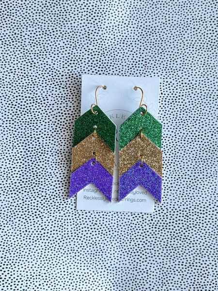 Mardi Gras Earrings