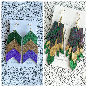 Mardi Gras Earrings