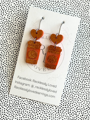 Pumpkin Spice Acrylic Earrings