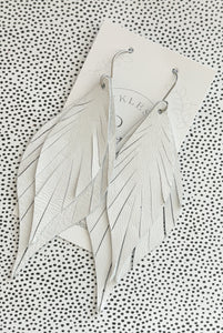 White Fringed Earring