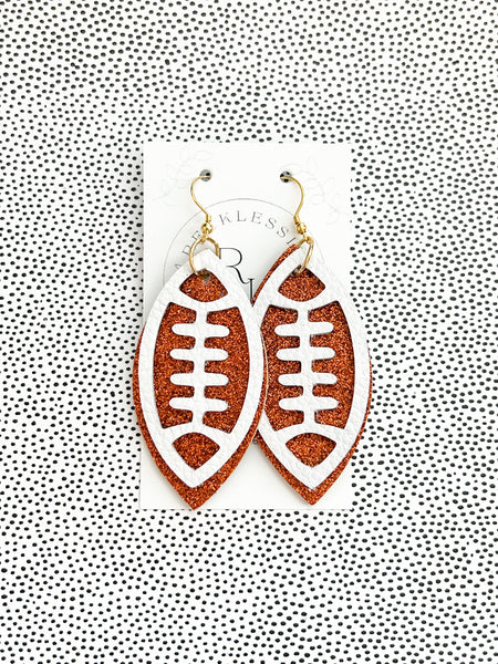 Football Cutout Layered Earrings