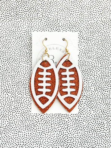 Football Cutout Layered Earrings