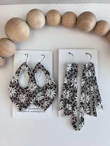 Daisy Animal Print Earrings