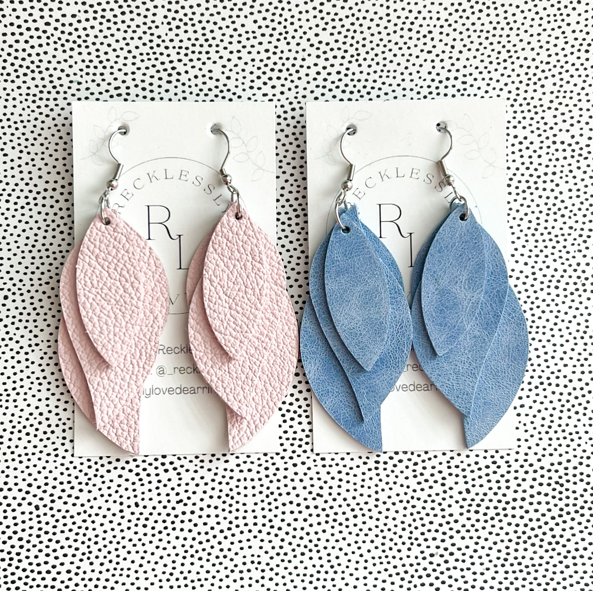 Pink or Blue Vera Twist Earrings