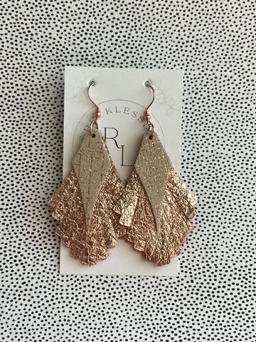 Rose Gold Fringed Fan