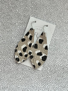 Earth Tone Leopard Earrings